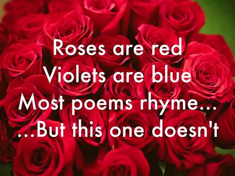 Roses Are Red Violets Are Blue Most Poems Rhyme
