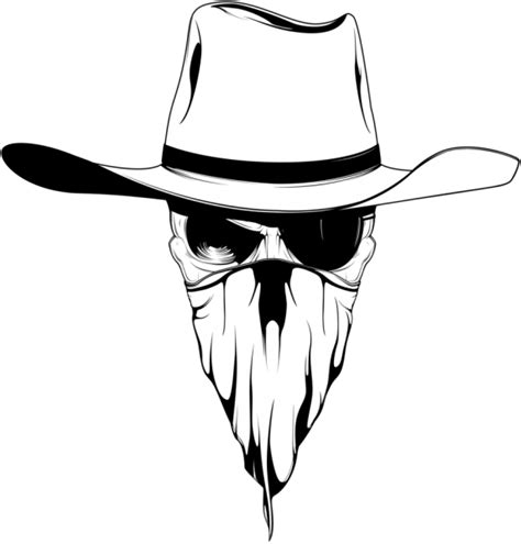 Cowboy Hat Skull Tattoo Art Drawings Cowboy Tattoos Skull Art Drawing