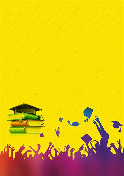 Background Design Of Colorful College Entrance Examination Graduation