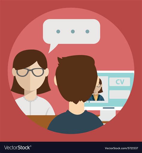 Interview With The Candidate Positions Job Vector Image