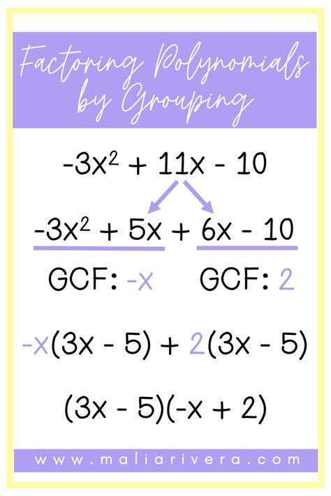 Teaching Students How To Factor Polynomials Maila Rivera Tpt For