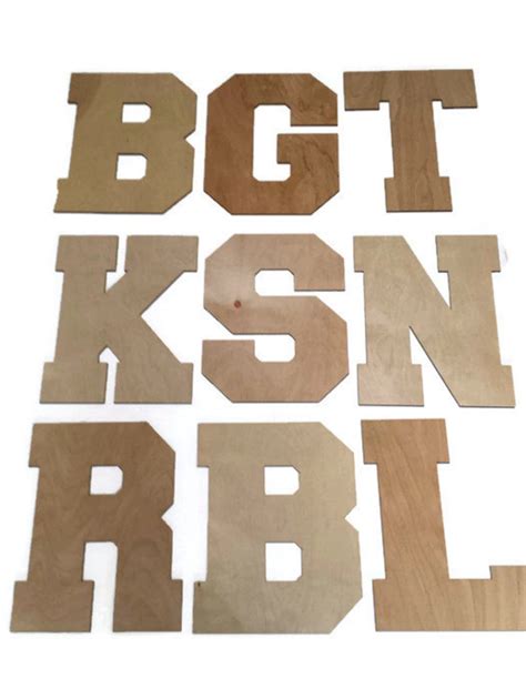 Unfinished Wooden Letters Wood Letters Birch Plywood Etsy