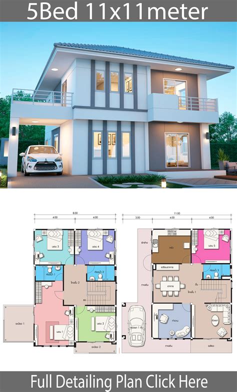 House Design Plan 95x14m With 5 Bedrooms Style Modern Tropicalhouse