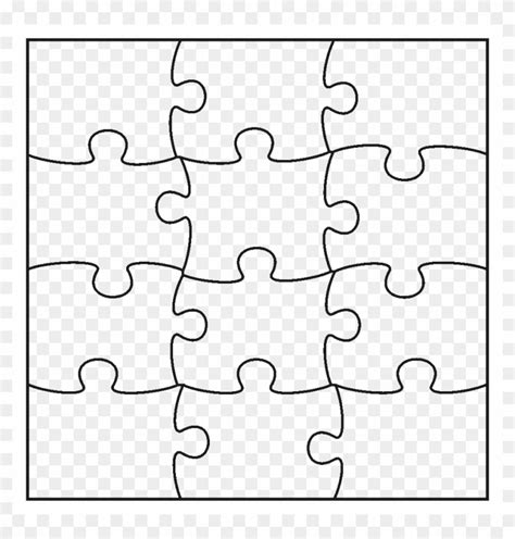 Blank Jigsaw Piece Template