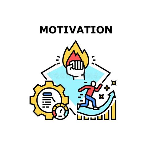 Motivation Goal Vector Concept Color Illustration Stock Vector