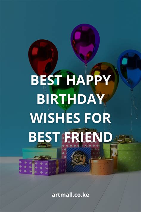 100 Birthday Wishes For Best Friend Artmall T Shop