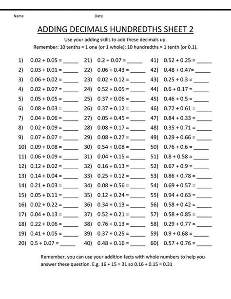 Comparing Decimals Worksheet 5th Grade In 2020 5th Grade Worksheets