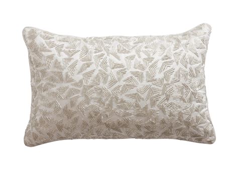 Plural of pillow, any of a specialized type of cushion to be found on a bed used mainly to cradle and support the head while sleeping. Geometric Beaded Pillow | Beaded Pillows at Ethan Allen ...