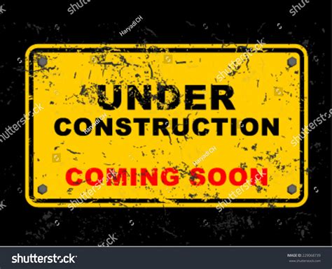Under Construction Coming Soon Sign Vector 스톡 벡터로열티 프리 229068739