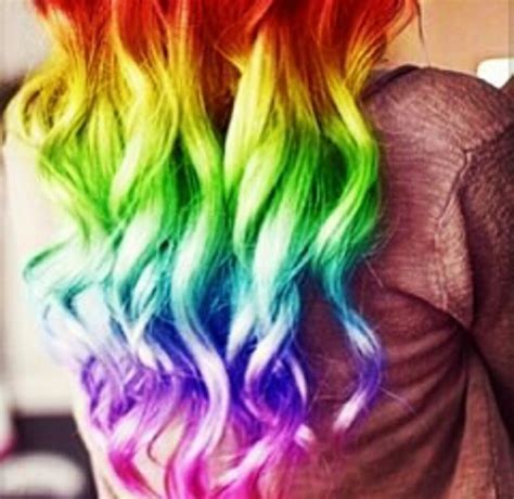 Rainbow Hair Ombre Purple Ombre Hair Ombre Dyed Rainbow Dress Ombre Highlights Rainbow