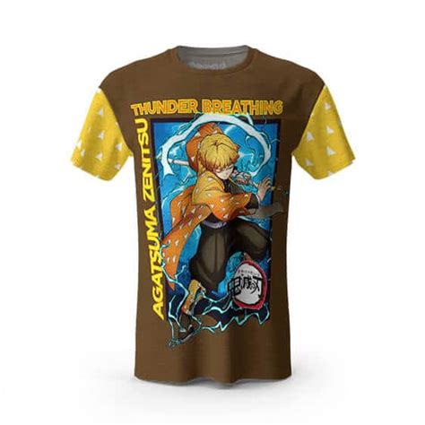 Zenitsu Thunder Breathing Demon Slayer Graphic Shirt Saiyan Stuff