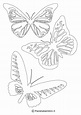 Sagome di Farfalle da Colorare e Ritagliare per Bambini | PianetaBambini.it