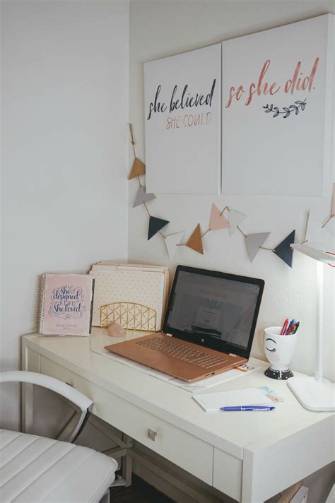Small Office Space Ideas And Organization Small Space Office Girly