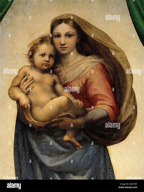 La Virgen Sistina Madonna Di San Sisto 1512 Detalle Pintura De