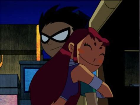 Robin And Starfire Sharing A Loving Hug Robin Starfire Teen Titans
