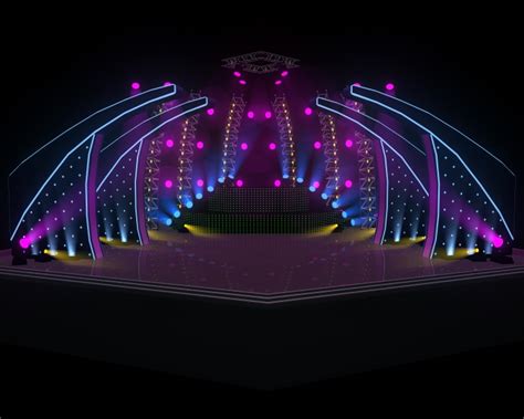 Concert Stage 3d Model Obj Fbx Ma Mb