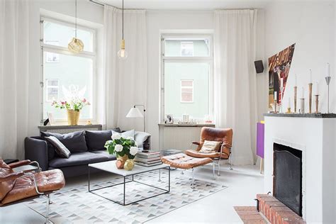 The most common swedish home decor material is cotton. Modern Swedish Apartment With Snazzy Scandinavian Charm!