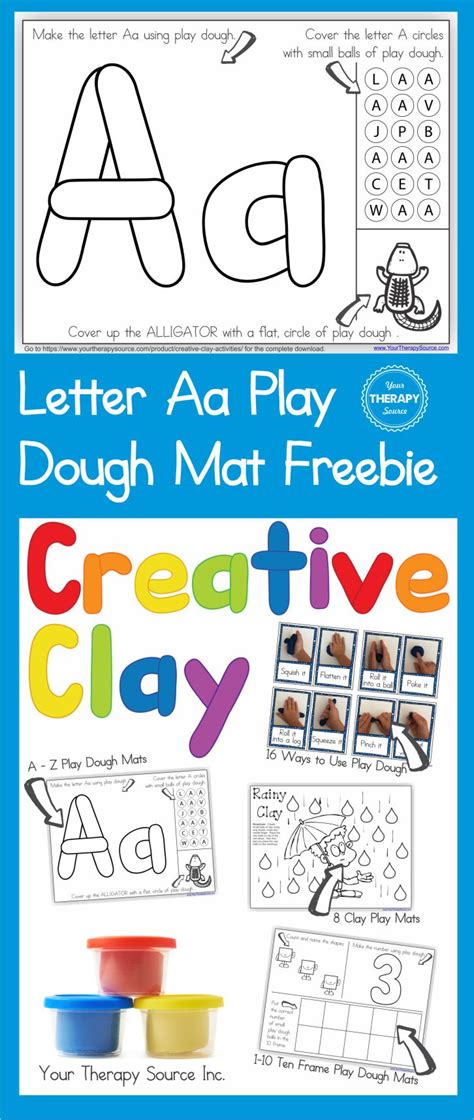 Alphabet Playdough Mat Letter Aa Your Therapy Source