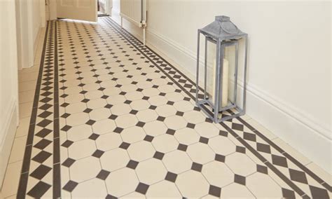 Victorian Floor Tiles Hallway Grey Kingsbridge Grey Patterned Wall