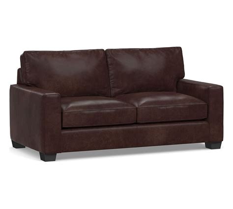 Pb Comfort Leather Square Arm Sofa Broyhill Furniture Affordable