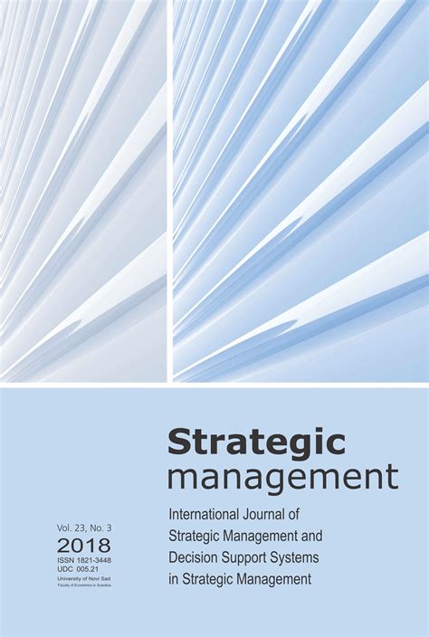 Vol 23 No 3 2018 Strategic Management Strategic Management