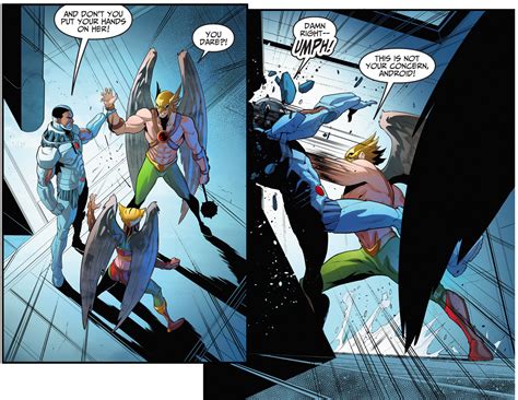 Cyborg Vs Hawkman Injustice Gods Among Us Comicnewbies