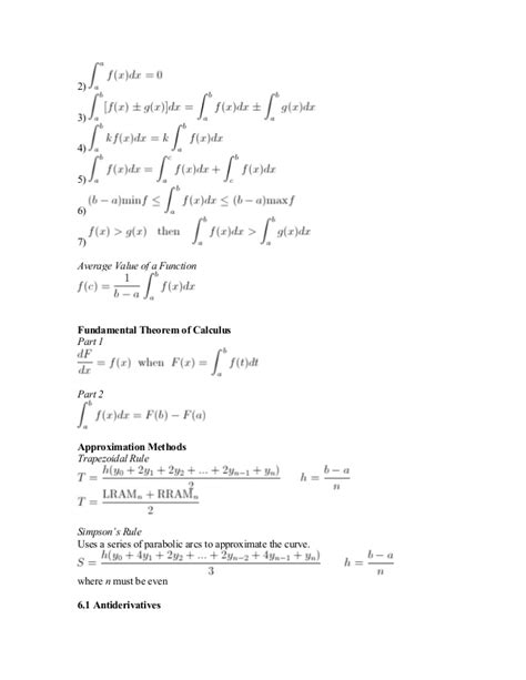 201522099 Ap Calc Bc Study Guide Formula Sheet