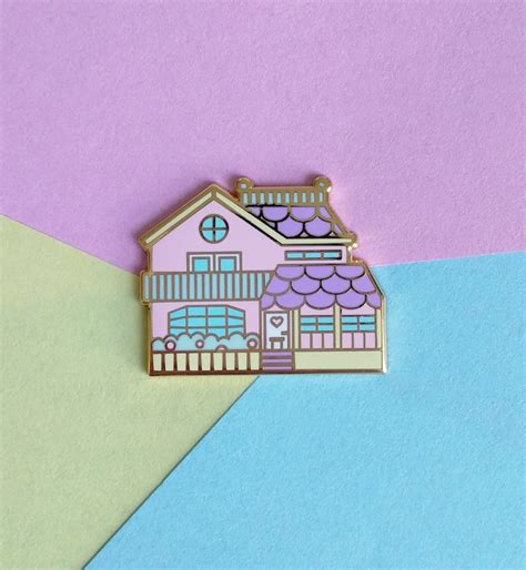 Cozy Home Pin Tiny Houses Hard Enamel Pin House Etsy