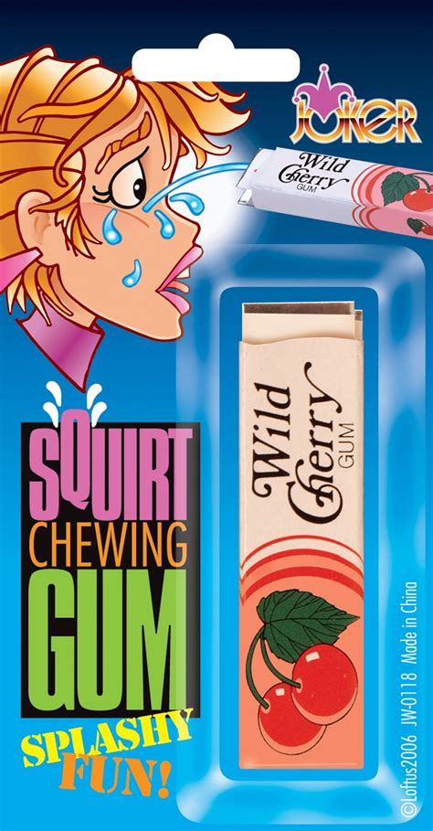 Joker Squirting Realistic Gum Package Water Prank 35 Squirting Joke Pink