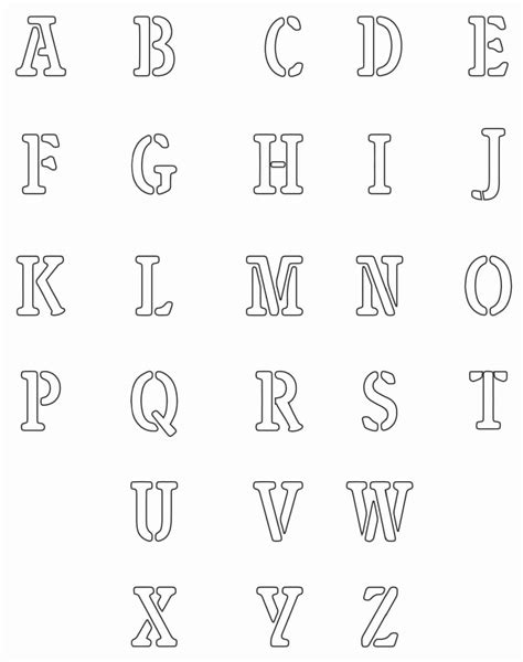 Alphabet Stencil Alphabet Stencils Letter Stencils Alphabet Templates