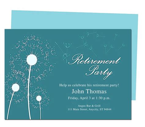 Normally in any big company or organization the officers and staff this invitation letter is a simple letter to invite someone. Winds Retirement Party Invitation Templates DIY printable ...