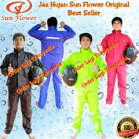 Jual Jas Hujan Sun Flower Ukuran M L Xl Sunflower Original  Shopee