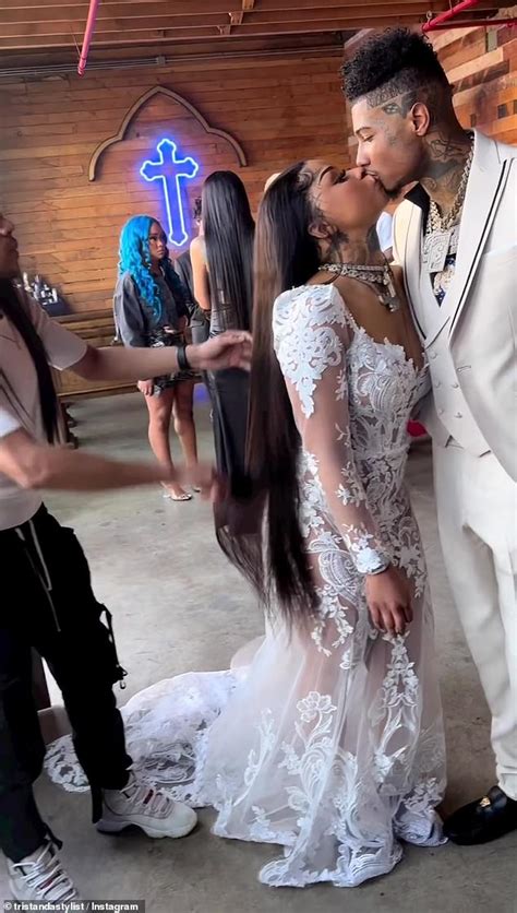 Blueface And Chrisean Rock Walk Down The Aisle For Music Video After
