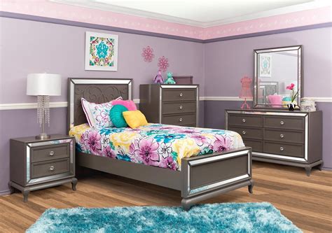 Beds mattresses wardrobes bedding chests of drawers mirrors. Lacks | Uptown 4-Pc Twin Kids Bedroom Set in Gray | Girls ...