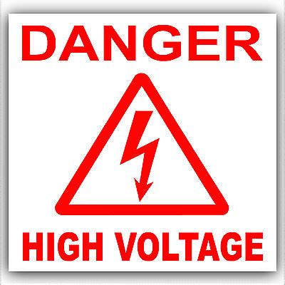Danger High Voltage Stickers Electricity Health And Safety Warning