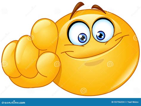 Pointing At You Emoticon Stock Vector Illustration Of Fourth 55756224