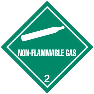 Hazard Class Non Flammable Gas Worded Vinyl Label Icc