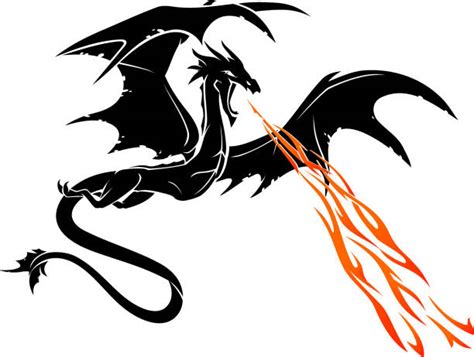 How To Draw A Dragon Flying And Breathing Fire
