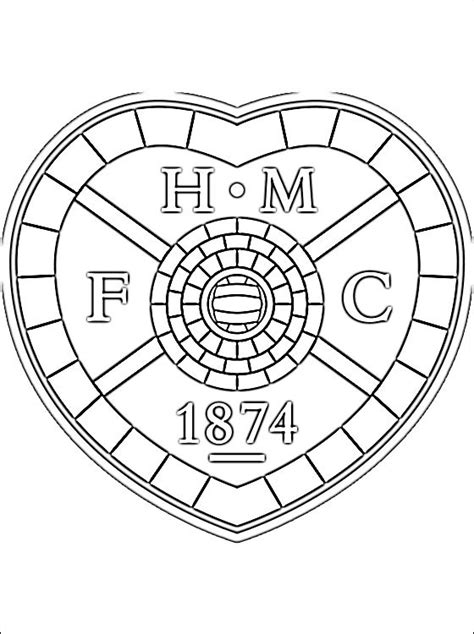 emblem  heart  midlothian fc coloring page coloring pages