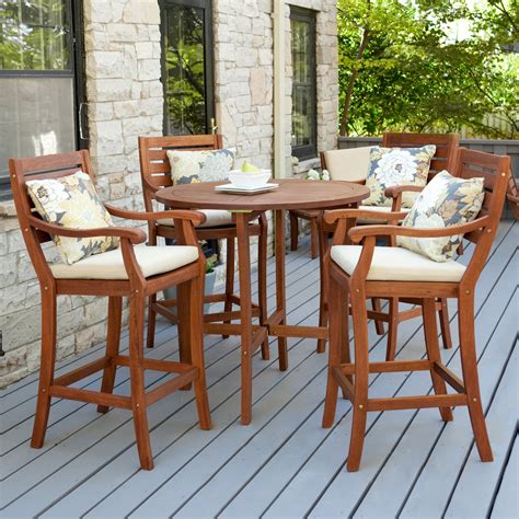 Arbor Bar Height Patio Dining Set Seats 2 Or 4 Outdoor Bistro Sets