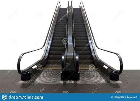 We collect the best mockups in the one place. Escalator Isolated On White Background. Front View Stock ...