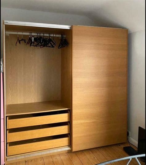 In smaller living quarters this can be a real space saver. FREE DELIVERY IKEA PAX OAK DOUBLE SLIDING WARDROBE GREAT ...