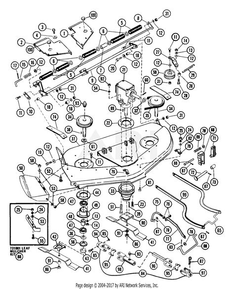 Ariens 831011 000101 42 Rotary Mower Parts Diagram For Mower 42