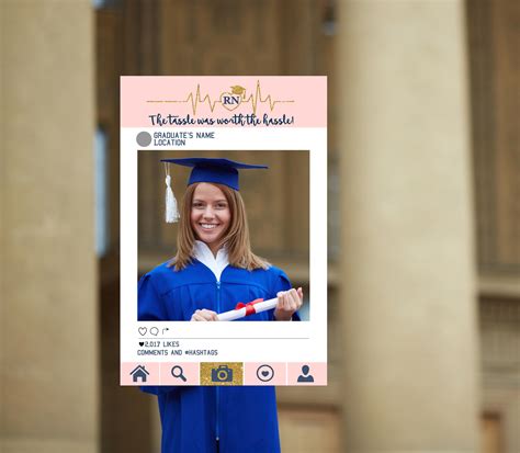 Instagram Photo Booth Prop Printable Nursing Graduate Etsy