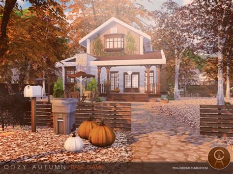 The Sims Resource Cozy Autumn House By Pralinesims • Sims 4 Downloads