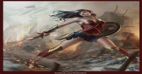 Badass Wonder Woman By Theknott Taraslip Dc Cinematic