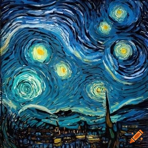 Night Sky Painting By Van Gogh On Craiyon