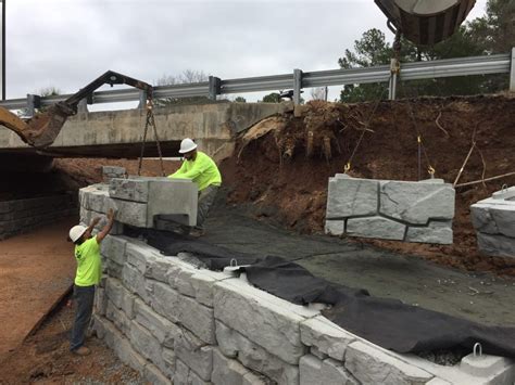 Segmental retaining walls are modular block retaining walls used for vertical grade change applications. Retaining Walls | Verti-Block | Carolina Ready Mix ...