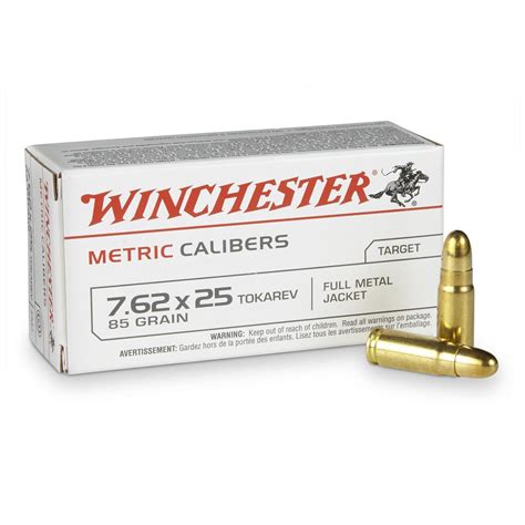 Winchester Usa Handgun Winclean 762 X 25 Tokarev 85