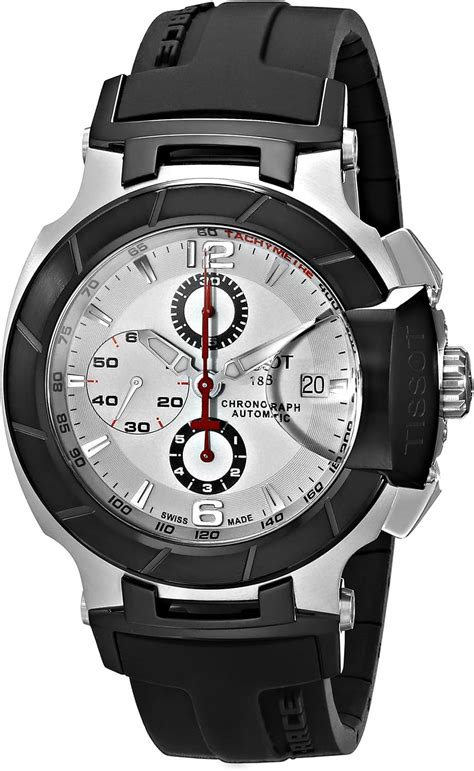 tissot t race t048 427 27 037 00 50mm automatic stainless steel case black rubber anti